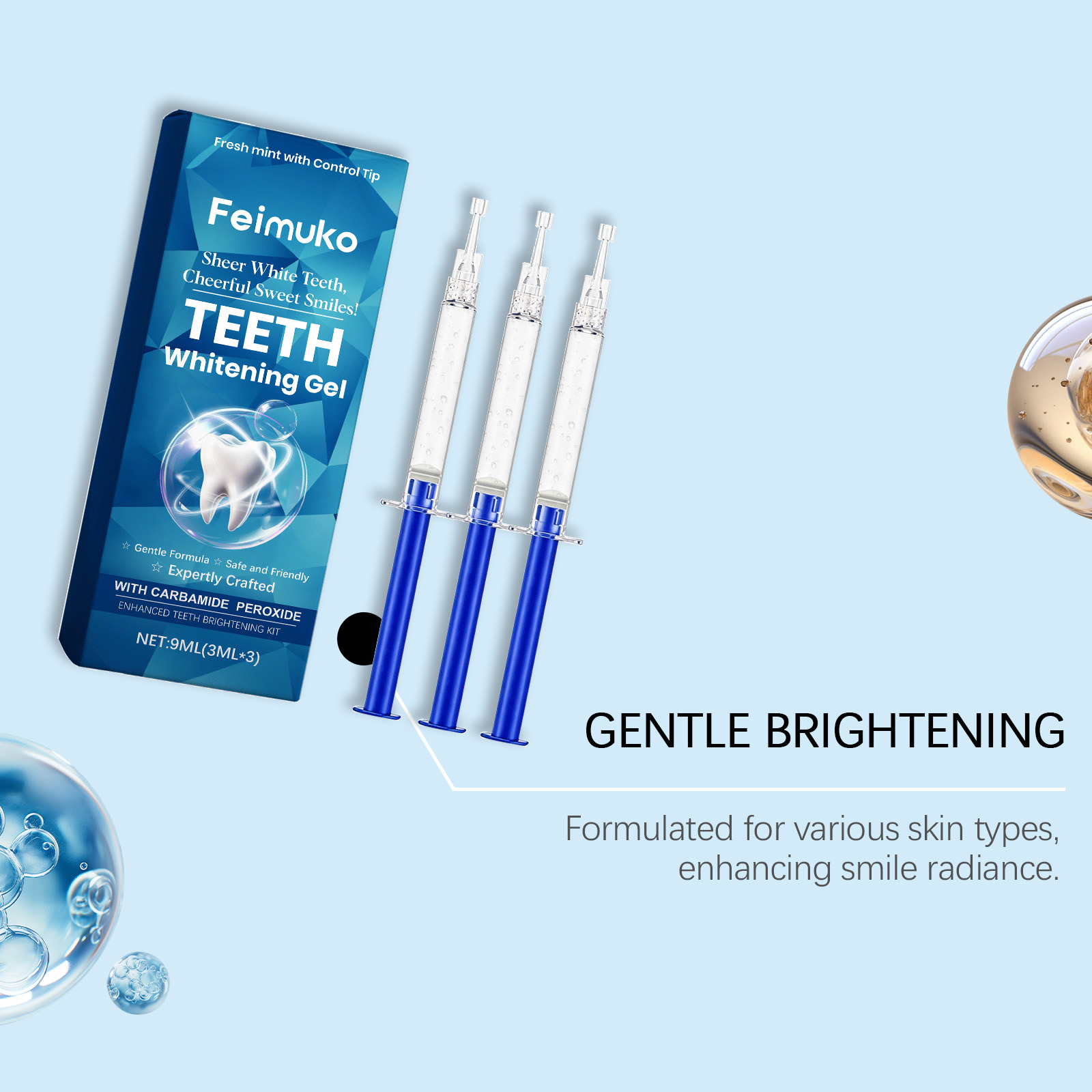 Feimuko Zahnaufhellungs-Gel, 3 – Teeth Whitening Kit Bewertung und Preis